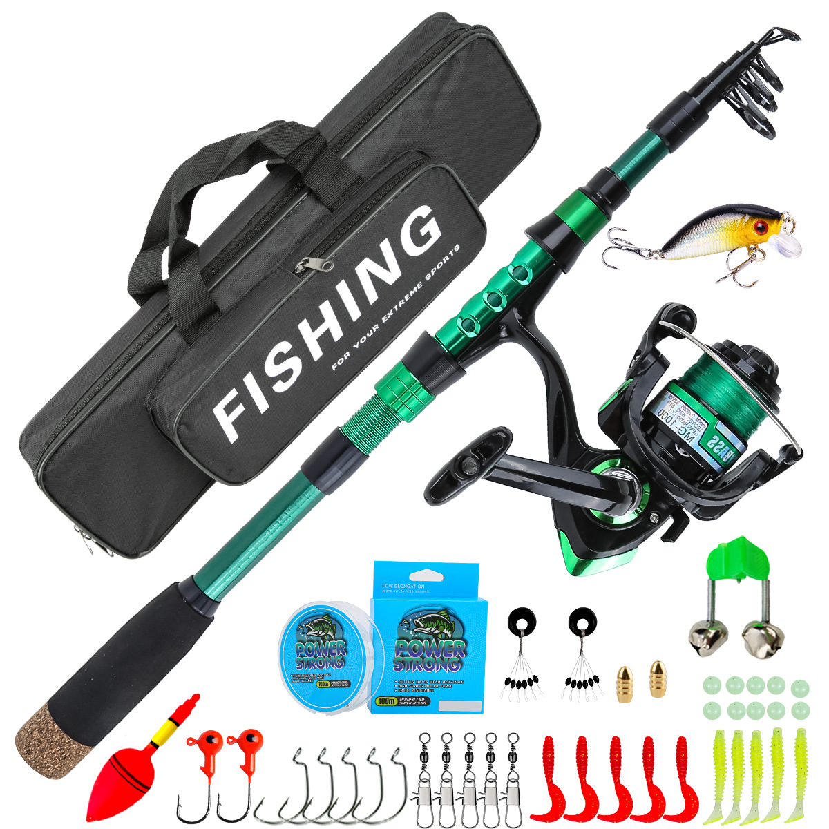Fishing Line Spooler - Удочка телескопическая из карбона, 1,8 метра,